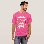 ライブラリー・スクワッド 先生 生徒 司書 本の虫 B Tシャツ (正面フル)