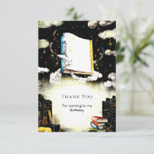 ライブラリー フェアリーテール カスタム ストーリーブック バースデー サンキューカード (スタンド正面)