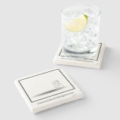 ライブラリ作家編集者librarian名刺 ストーンコースター (横)