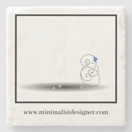 ライブラリ作家編集者librarian名刺 ストーンコースター (正面)