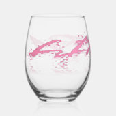 ライブラリ反射 ステムなしワイングラス (正面)