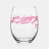 ライブラリ反射 ステムなしワイングラス (左)