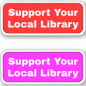 （ライブラリ図書館員）ローカル図書館をサポート シール (正面)