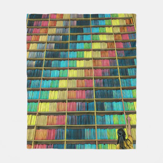 ライブラリ愛好家のギフト フリースブランケット (正面)