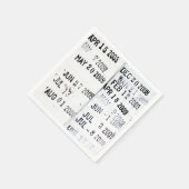 ライブラリ日付スタンプのナプキン スタンダードカクテルナプキン (角)