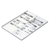 ライブラリ日付スタンプのノートブック ノートブック (左側)