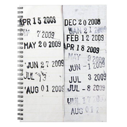 ライブラリ日付スタンプのノートブック ノートブック (正面)