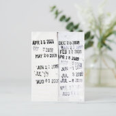 ライブラリ日付スタンプはがき ポストカード (スタンド正面)