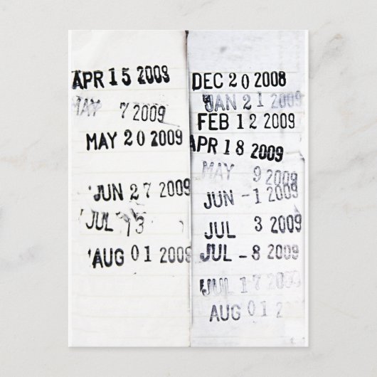 ライブラリ日付スタンプはがき ポストカード (正面)