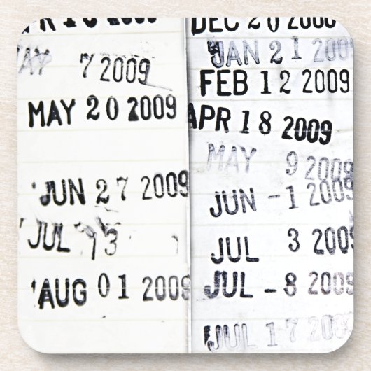ライブラリ日付スタンプコースター コースター (正面)