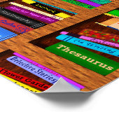 ライブラリ書棚リーダーの背景パターン ポスター (角)