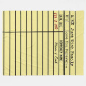 ライブラリ期日カードフリースブランケットカスタマイズ- It フリースブランケット (正面(横))