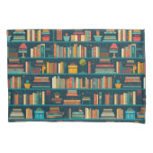 ライブラリ棚読み取りブックラバーパターン 枕カバー (正面左)