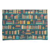 ライブラリ棚読み取りブックラバーパターン 枕カバー (正面右)