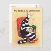 ライブラリ猫好きリバイアル ポストカード (正面/裏面)
