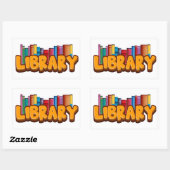 ライブラリ矩形ステッカー 長方形シール (シート)