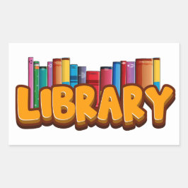 ライブラリ矩形ステッカー 長方形シール