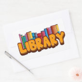 ライブラリ矩形ステッカー 長方形シール (封筒)