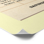 ライブラリ結婚テーブルの作家ポスター黄色 ポスター (角)