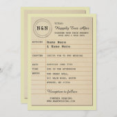 ライブラリ結婚式招待状ブックテーマ招待状 招待状 (正面/裏面)