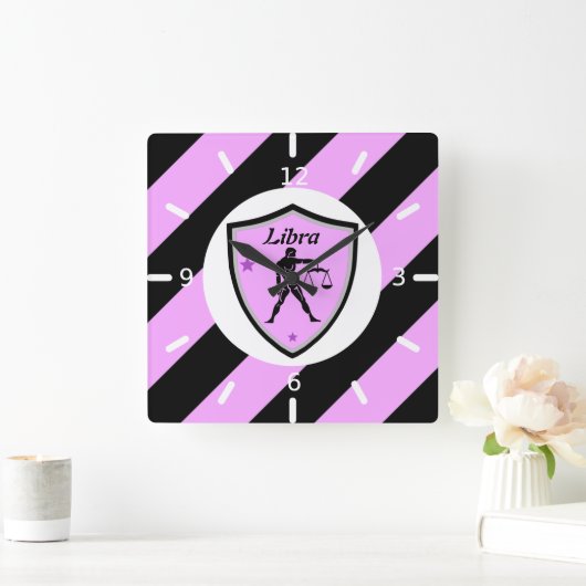 ライブラリ記号 スクエア壁時計 (ホーム)