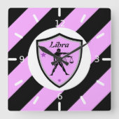 ライブラリ記号 スクエア壁時計 (正面)