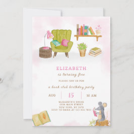 ライブラリ誕生日招待状 招待状