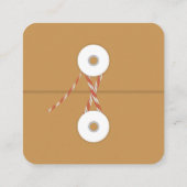 ライブラリ、レトロ、ヴィンテージ名刺 スクエア名刺 (裏面)