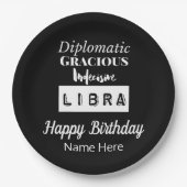 ライブラリ〔占星術の〕十二宮図おもしろい特性誕生日 ペーパープレート (正面)