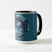 ライブラリ〔占星術の〕十二宮図カスタマイズ可能なコーヒー マグカップ (正面右)