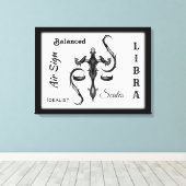 ライブラリ〔占星術の〕十二宮図記号 キャンバスプリント (インサイチュ (ウッドフロア))