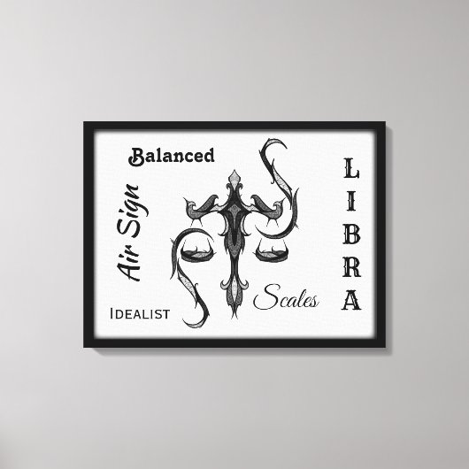 ライブラリ〔占星術の〕十二宮図記号 キャンバスプリント (正面)