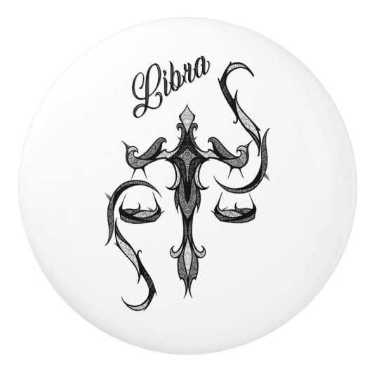 ライブラリ〔占星術の〕十二宮図記号 セラミックノブ (正面)