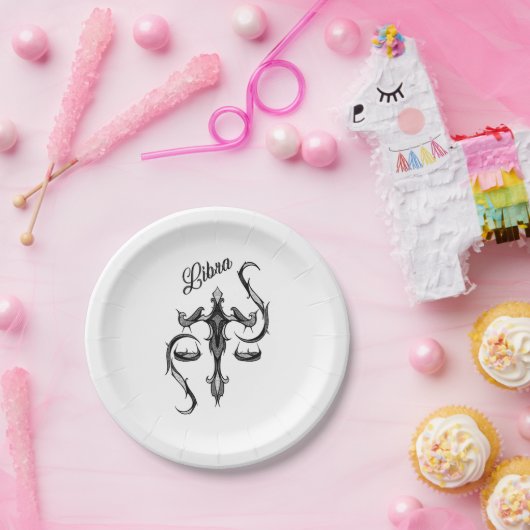 ライブラリ〔占星術の〕十二宮図記号 ペーパープレート (パーティー)