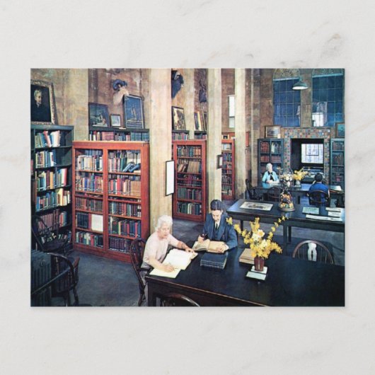 ライブラリ、Doylestown、PAヴィンテージ ポストカード (正面)