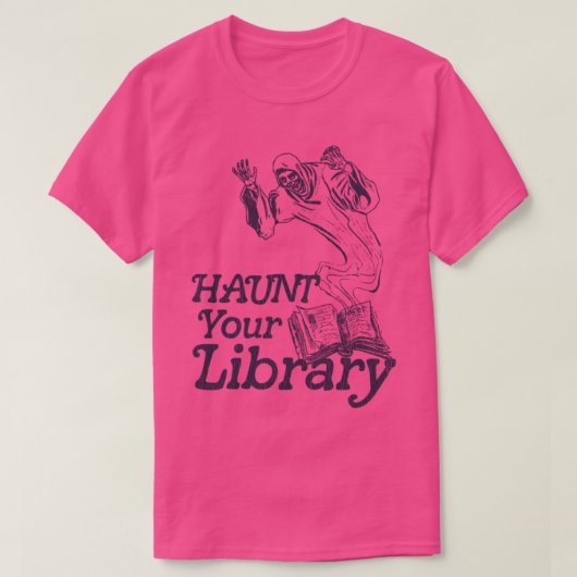 ライブラリBookwormの恋人読デザインをハント Tシャツ (デザイン正面)