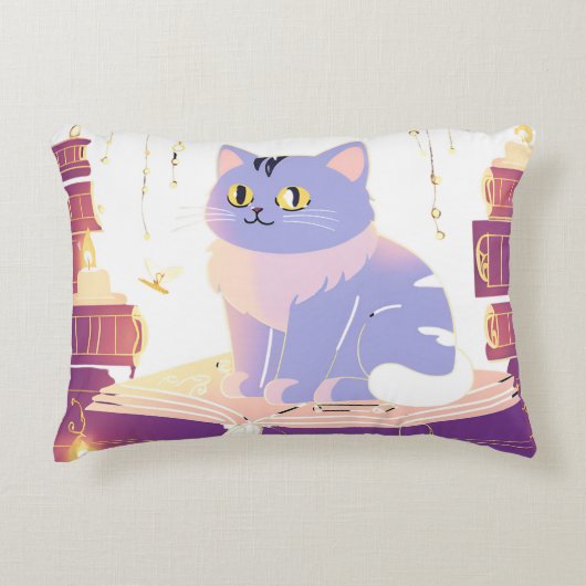 ライブラリcatカフェ アクセントクッション (正面)