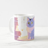 ライブラリcatカフェ コーヒーマグカップ (正面左)