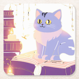 ライブラリcatカフェ スクエアペーパーコースター