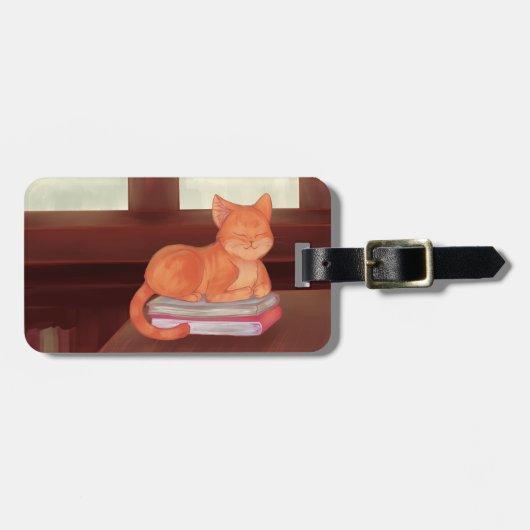 ライブラリCat ラゲッジタグ (正面横)