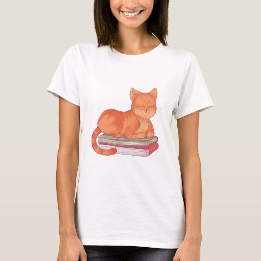 ライブラリCat Tシャツ (正面)
