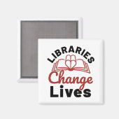 ライブラリChange Lives Librarian マグネット (正面/裏面)
