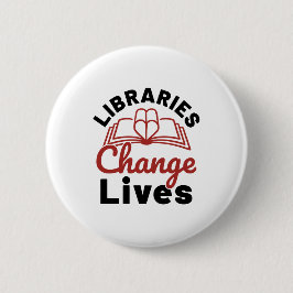 ライブラリChange Lives Librarian 缶バッジ