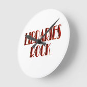 ライブラリRock ラウンド壁時計 (傾斜)