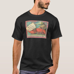 ライブロブスター-ヴィンテージフードクレートラベル Tシャツ