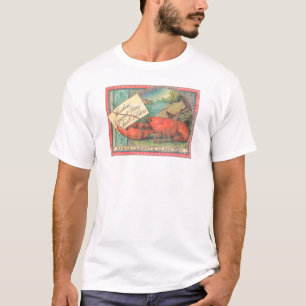 ライブロブスター-ヴィンテージフードクレートラベル Tシャツ