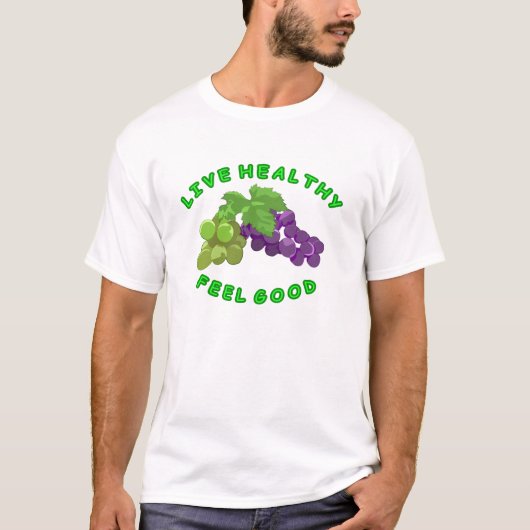 ライブ健康 – 感じ良い Tシャツ (正面)