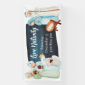 ライブ出生クリスマスチャーチバナー 横断幕 (縦)