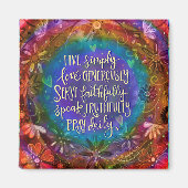 ライブ単引用文かわいらしフローラ マグネット (正面)