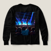 ライブ大声：女はっきりしたの子のためのコンサートVibesグラフィックティー (デザイン背面)